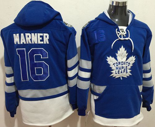 Maple Leafs #16 Mitchell Marner Blue Name & Number Pullover NHL Hoodie